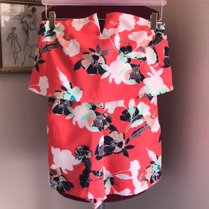 Saks Fifth Avenue Strapless Floral Romper